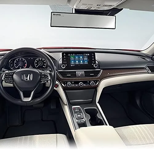 Vista 5 de Universal Broadway - Espejo retrovisor plano de 14 pulgadas de ancho (vidrio transparente), espejo retrovisor panorámico con clip