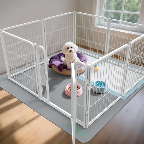 Vista 6 de FXW Tapete protector de suelo de mascotas ultra impermeable y tapete para debajo de la jaula del perro, resistente y fácil de limpiar, para FXW