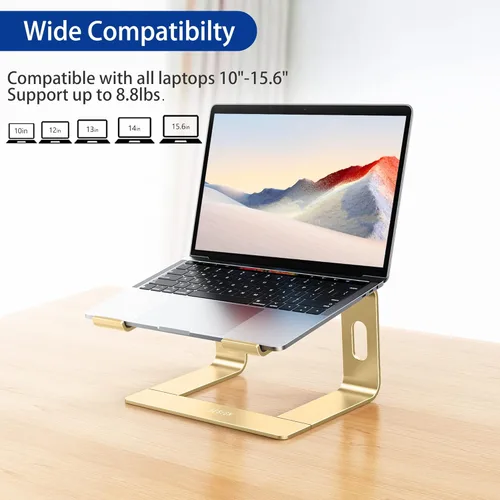 Vista 3 de BESIGN LS03 - Soporte de aluminio para laptop, soporte ergonómico desmontable para computadora, soporte elevador, soporte para portátil compatible