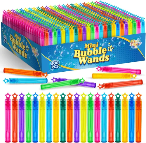 Vista 10 de 36 piezas de varitas mini para burbujas, surtido de juguetes para fiestas de cumpleaños, Halloween, bolsas de regalos, premios de carnaval, bodas