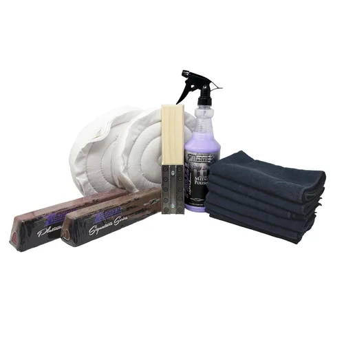 Vista 8 de Zephyr - Kit completo de pulido de metal American Shine - Kit de pulido de aluminio hecho para la restauración profunda de remolques, ruedas, barcos