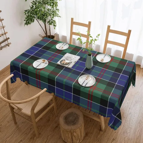 Vista 12 de Mantel rectangular de Clan Macpherson a cuadros escoceses, resistente a cuadros, lavable, mantel decorativo para comedor, interior y exterior