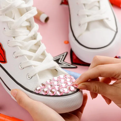 Vista 6 de MECCANIXITY 40 piezas de cuentas de acrílico con forma de corazón, 12 mm, con parte trasera plana, gemas de plástico para joyería, pegatinas