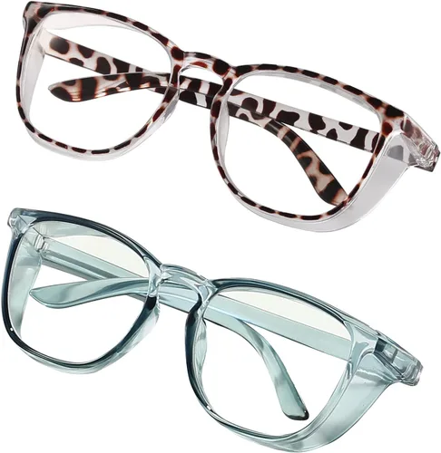 Vista 8 de LASMEX Elegantes gafas de seguridad para mujeres y niñas, gafas anti-vaho, gafas protectoras, gafas transparentes