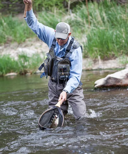 Vista 5 de Allen Company Cedar Creek Fly Fishing Sling Pack - Fits up to 4 Tackle/Fly Boxes and Other Accessories - Gray/Lime and Olive Green