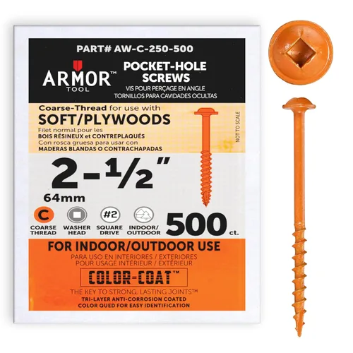 Vista 11 de ARMOR TOOL AP-C-100-100 Tornillos de rosca gruesa de 1 pulgada con revestimiento de color verde y unidad cuadrada