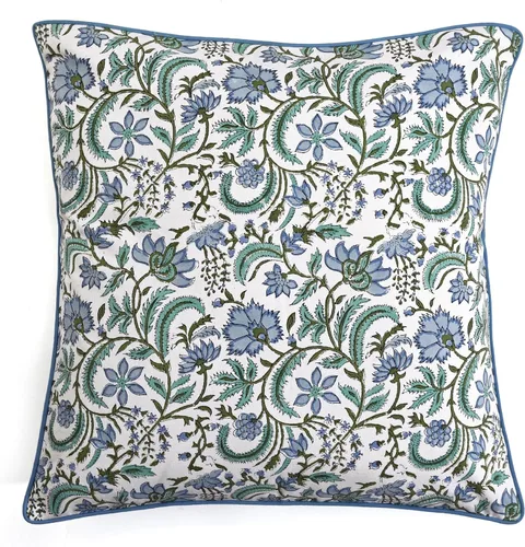 Vista 21 de Ridhi Fundas de almohada de algodón con estampado de bloques para almohadas decorativas para sala de estar, elegantes y bohemias, bonitas fundas