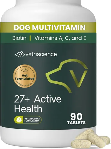 Vista 7 de VETRISCIENCE Canine Plus - Multivitamínico para perros mayores, tableta masticable, multivitamínico para perros mayores con más de 25 nutrientes