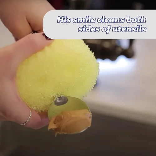 Vista 6 de Scrub Daddy Esponja – Aroma Fresco de Limón – Esponja Multiusos para Platos Sin Rayones – Sin BPA y Fabricada con Espuma de Polímero – Esponja