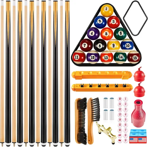 Jenaai - Juego de 39 accesorios de mesa de billar prémium