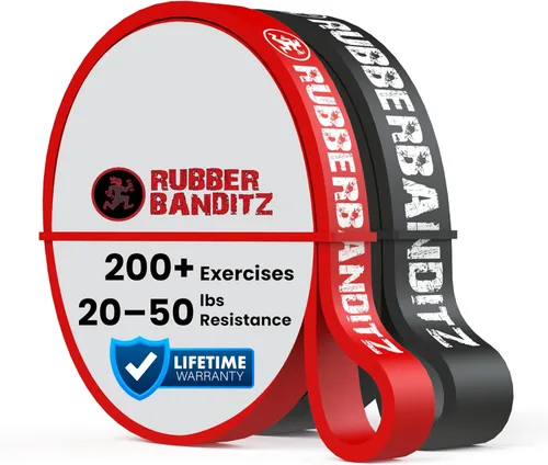 Vista 12 de Rubberbanditz Combo Pull Up Assist Bands Heavy Duty Resistance Exercise Bands for Powerlifting, Mobility, and Stretching Resistance Bands for