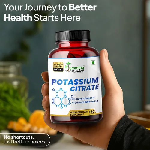 Vista 7 de Citrato de potasio 800 mg (306 mg de potasio elemental) – electrolitos y apoyo para el equilibrio del pH – vegano, sin OMG – 150 cápsulas