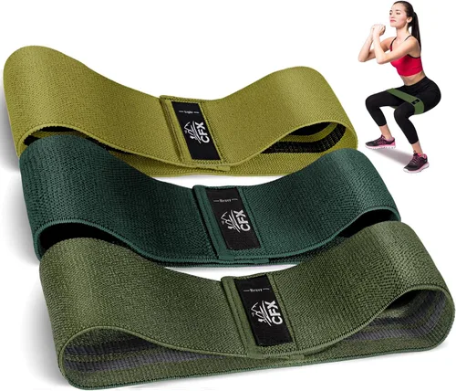Vista 12 de CFX Resistance Bands Set, Exercise Bands with Non-Slip Design for HIPS & Glutes, 3 Levels Workout Bands for Women and Men, Booty Bands for Home