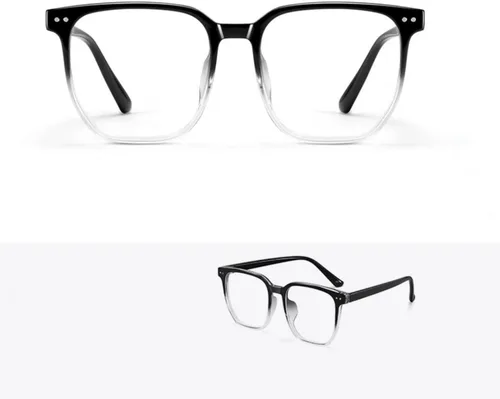 Vista 3 de MAKIRO Gafas de miopía de marco grande -0.5, -4.00 de intensidad para hombres y mujeres con miopía ligera Negro