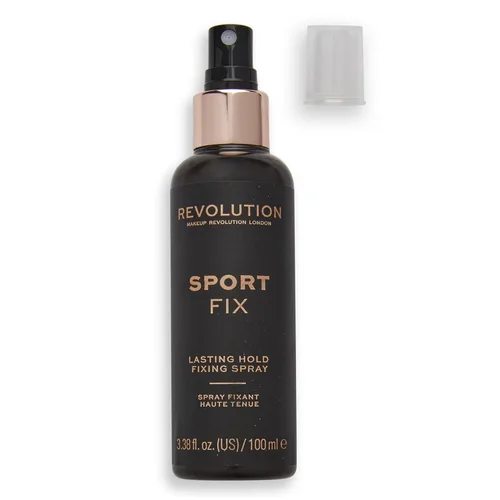 Vista 2 de Makeup Revolution Sport Fix Spray de fijación, ajuste e impecable, para maquillaje de larga duración, vegano y libre de crueldad, 3.38 onzas líquidas
