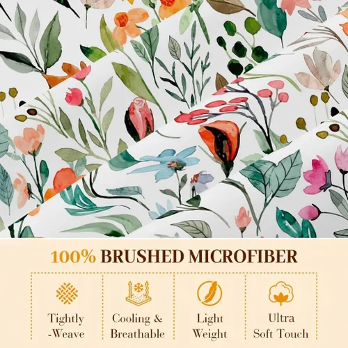 Vista 44 de YIYEA Sábana bajera ajustable de microfibra de doble cepillado de alta calidad, tamaño individual, sábana bajera ultra suave, encogimiento, Blanco