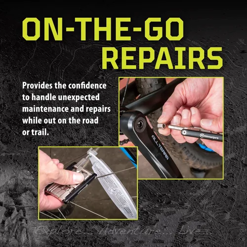 Vista 5 de Kilimanjaro Cycle Series 16 en 1 - Multiherramienta plegable para bicicleta, herramientas compactas de reparación de bicicletas, apriete tornillos