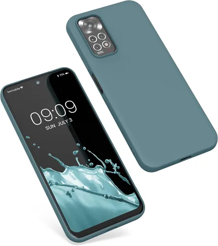 Vista 5 de kwmobile Funda compatible con Xiaomi Redmi Note 11 Note 11S - Funda protectora de silicona TPU suave y delgada - Piedra antigua