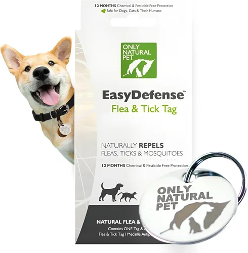 Only Natural Pet EasyDefense Tag – Lightweight, Water-Resistant Collar Attachment for Dogs & Cats – Year-Round Wearable Comfort Accessory |