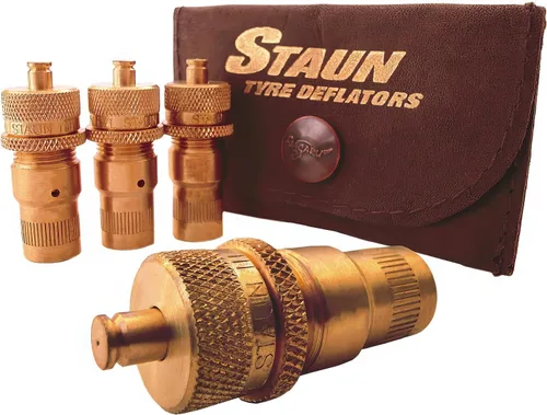 Desinfladores de neumáticos Staun | El desinflador de neumáticos original australiano | Desinflan automáticamente los neumáticos a 6-30 PSI