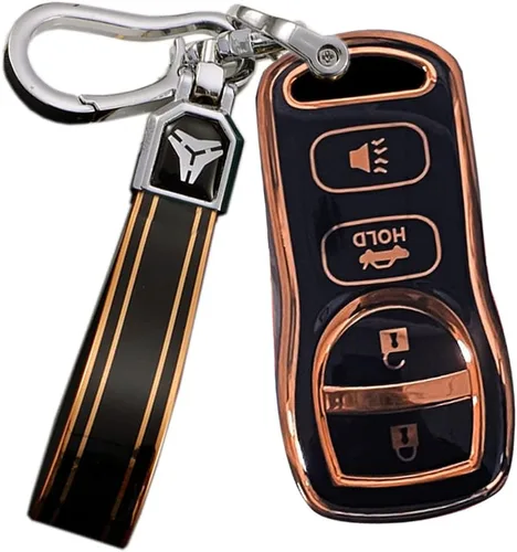 Vista 12 de ontto Funda de llave de 3 botones para Nissan Altima Armada 2002-2006, funda suave y duradera para llave remota, protección completa, compatible