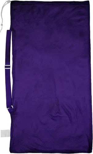 Champion Sports Mesh Equipment Bag Heavy-Duty Nylon Drawstring Bag with Lock & ID Tag, Breathable Storage Sack for Balls, Swim Gear, Laundry &