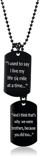 VNOX Collar con dije de etiqueta de perro para hombre, de acero inoxidable, militar, militar, del ejército de EE. UU., doble etiqueta de perro,