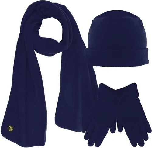 Vista 12 de Juego de 3 piezas con gorro, bufanda y guantes de polar que combinan Beige
