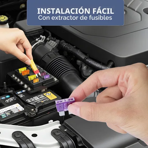 Vista 9 de Kit surtido de fusibles para automóvil de 120 piezas, fusibles
