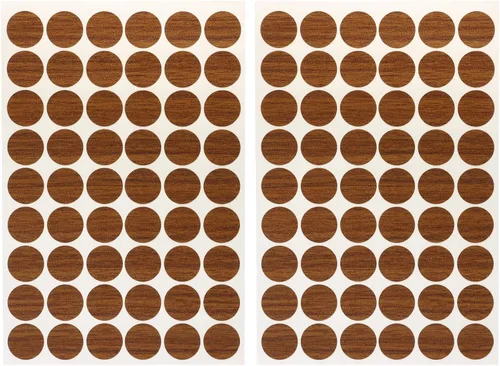 Vista 11 de Mini Skater 108 calcomanías de madera autoadhesivas para muebles de gabinete, agujeros para tornillos, suministros de decoración, 0.78 pulgadas