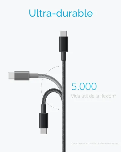 Vista 3 de Anker Cable [2 unidades, 10 pies], cable USB A a USB C para iPhone serie 17, Samsung Galaxy S10 S10+, LG V30, Beats Fit Pro y más (negro)