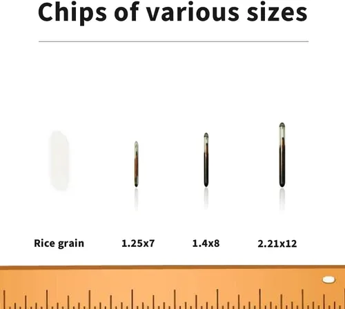 Vista 3 de Yanzeo 20 paquetes de microchip para mascotas de 0.055x0.315 in 134.2khz FDX-B/ISO11784/ISO11785 Microchip de identificación de mascotas