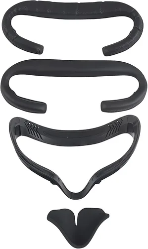 Vista 2 de Vr Face Pad Replacement for vr Oculus Quest 2 Fitness Facial Interface Bracket with Comfortable Leather Foam Face Pad Replacement, Lens Cover, Nose