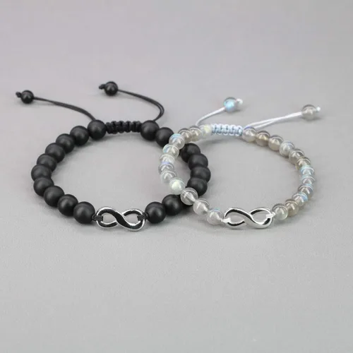 Vista 5 de COAI Pulseras infinitas para parejas a juego para él y para ella