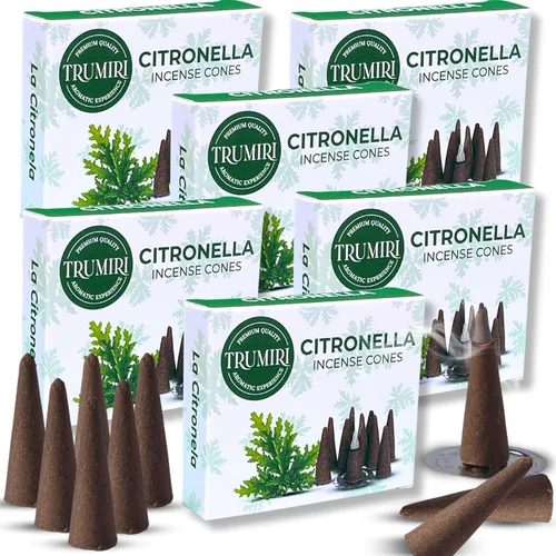 Vista 65 de TRUMIRI Incienso ámbar – Paquete de 20 conos (2 x 10) – Incienso de cono perfumado