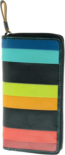 Vista 3 de Visconti STR5 - Cartera grande de cuero con bloqueo RFID seguro para mujer, con cremallera, color negro