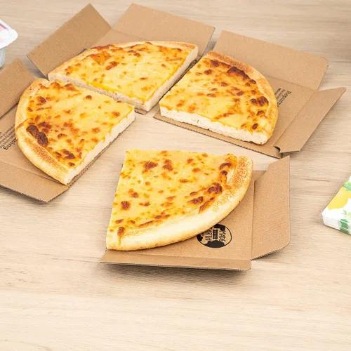 Vista 7 de Restaurantware Eco Pie - Cajas de pizza de 10.6 x 10.6 x 1.7 pulgadas, 50 cajas de entrega de pizza corrugada, reutilizables como platos, cajas