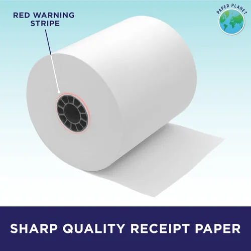 Vista 4 de 1-Ply White Bond Paper para impresora de cocina Toast de Paper Planet 20 rollos Compatible con TKP300 SNBC BTP-M300