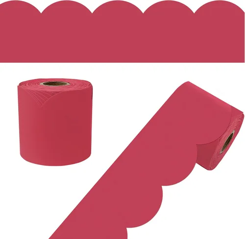 Vista 39 de Carson Dellosa Farmhouse 65 pies de bordes para tablón de anuncios de grano de madera blanca, 1 rollo de ribete rústico para pizarra enrollable