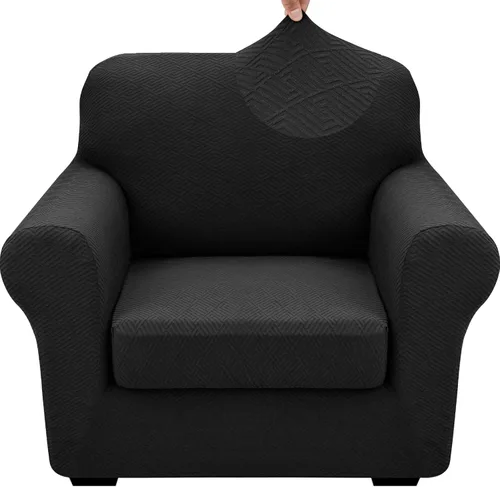 Vista 13 de XINEAGE - Fundas para sofá de 3 piezas, para sofá de 2 cojines extragrandes, funda súper elástica para sofá de 2 asientos, funda universal para sofá