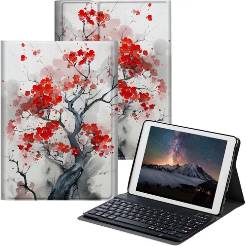 Vista 35 de Funda para Samsung Galaxy Tab S6 Lite 2022/2020 con teclado inalámbrico desmontable y soporte ajustable para proteger la tableta para Samsung Galaxy