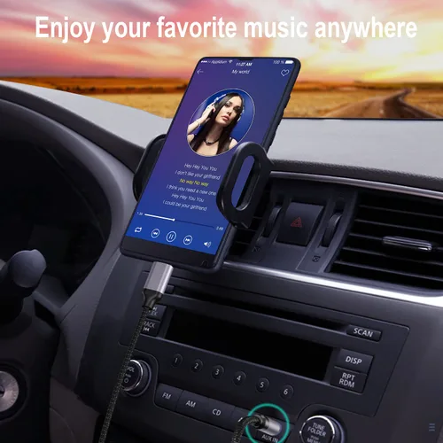 Vista 6 de Aux a USB C, paquete de 2 cables USB C a conector auxiliar de audio de 3.28 pies a 0.138 in, cable estéreo para automóvil compatible con iPhone 16