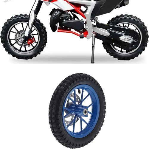 Vista 9 de Acouto Rueda delantera de 12.5 x 2.75 pulgadas para mini bicicleta de cross de 2 tiempos, rueda delantera de goma, rueda delantera de llanta, disco