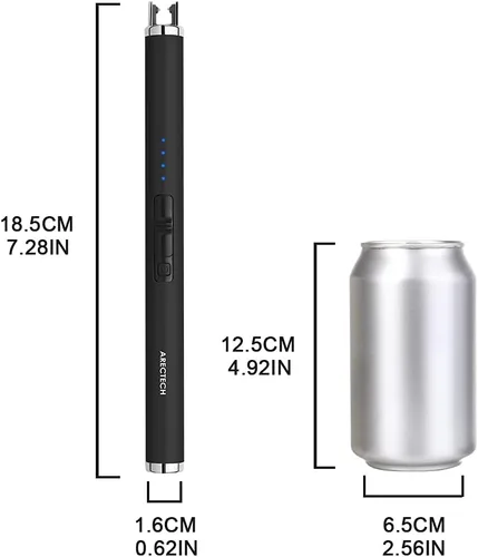 Vista 4 de ARECTECH Encendedor Eléctrico de Velas Recargable de Arco de Plasma Resistente al Viento para Velas Navidad Cocina Regalo de Cumpleaños para Mamá