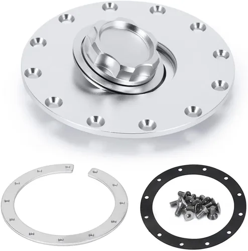 Vista 7 de PTNHZ OD 1,5" 38mm Tapa de cuello de llenado de aleación de aluminio negro para tanque de combustible, aceite y agua