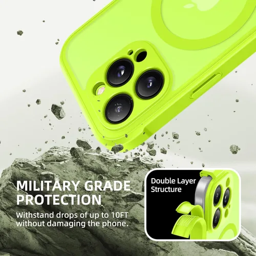 Vista 7 de BERFY Funda para iPhone 16 Pro, compatible con MagSafe, protector de pantalla de vidrio templado 9H integrado y protección de cámara, funda