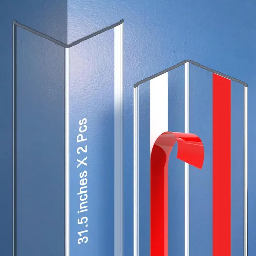 Vista 16 de Mini protectores de esquina autoadhesivos transparentes para pared, bonitos protectores de esquina y protector de bordes para marco de puerta