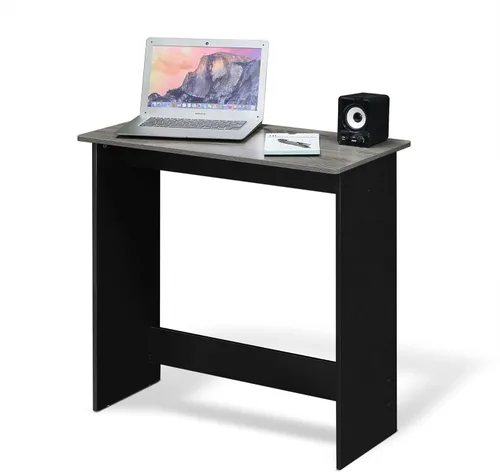 Vista 22 de Furinno Simplistic - Escritorio pequeño de 31.3 pulgadas de ancho, escritorio rectangular para computadora con bordes redondeados, escritorio