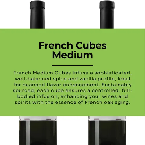 Vista 5 de Cubos de roble francés para elaborar cerveza – tostado medio – 1 libra – perfectos para vinos, licores, cerveza y mucho más