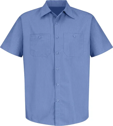 Vista 3 de Red Kap - Camisa de trabajo industrial para hombre, ajuste regular, manga corta